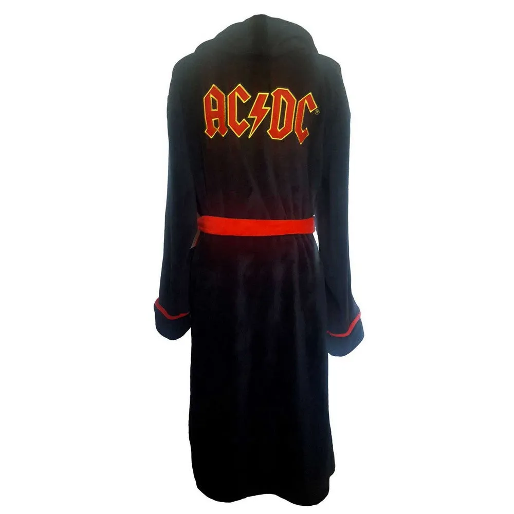 AC/DC Unisex Adult Logo Coral Fleece Dressing Gown