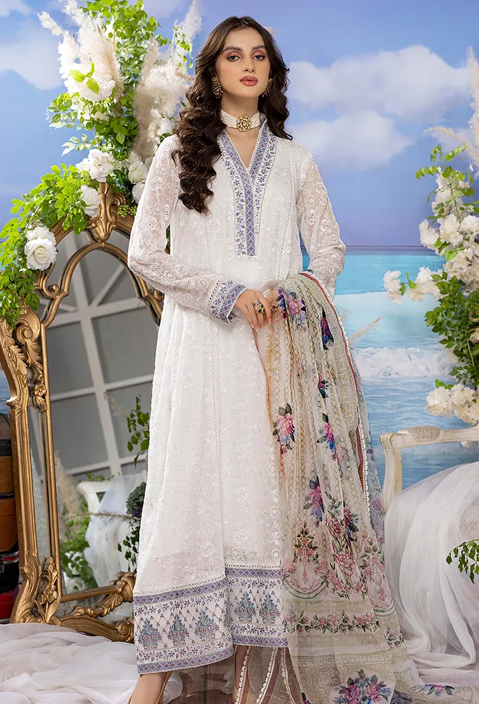 Adan's Libas Ocean Chikankari Embroidered Collection – Freshwater Pearl