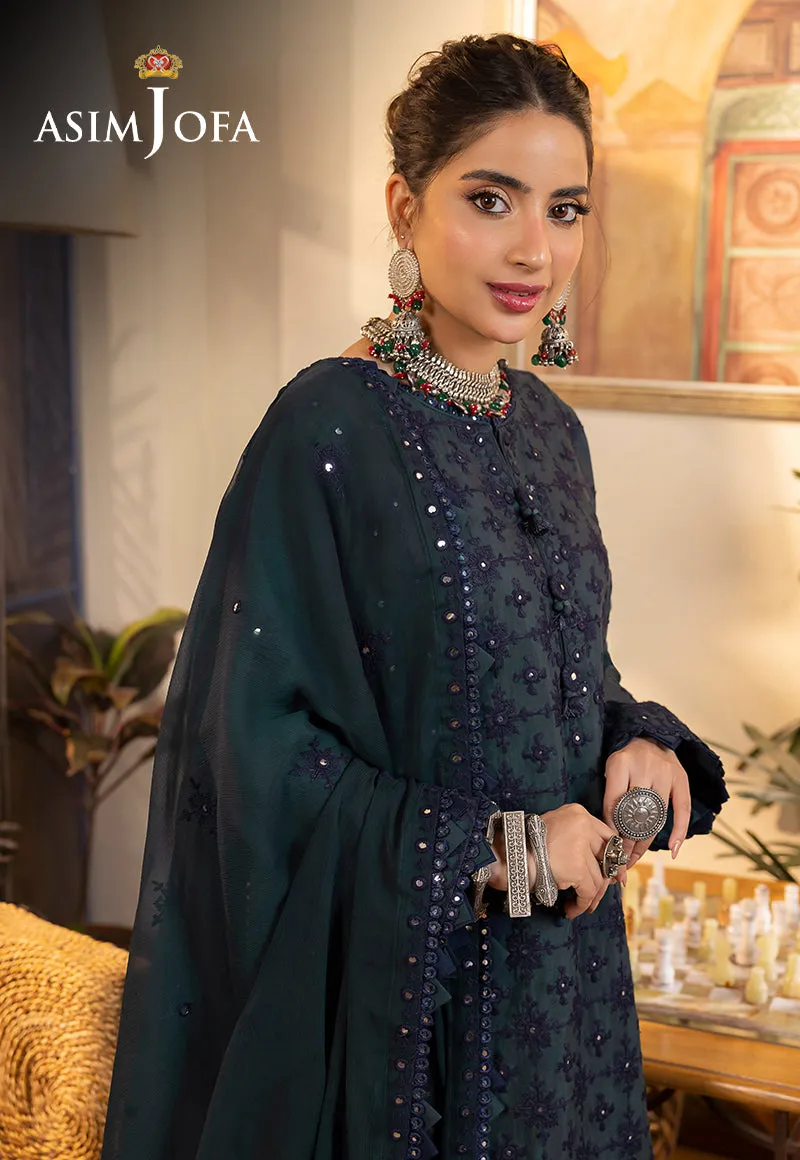 Asim Jofa Shadow Work Lawn Silk Collection – AJSW-24