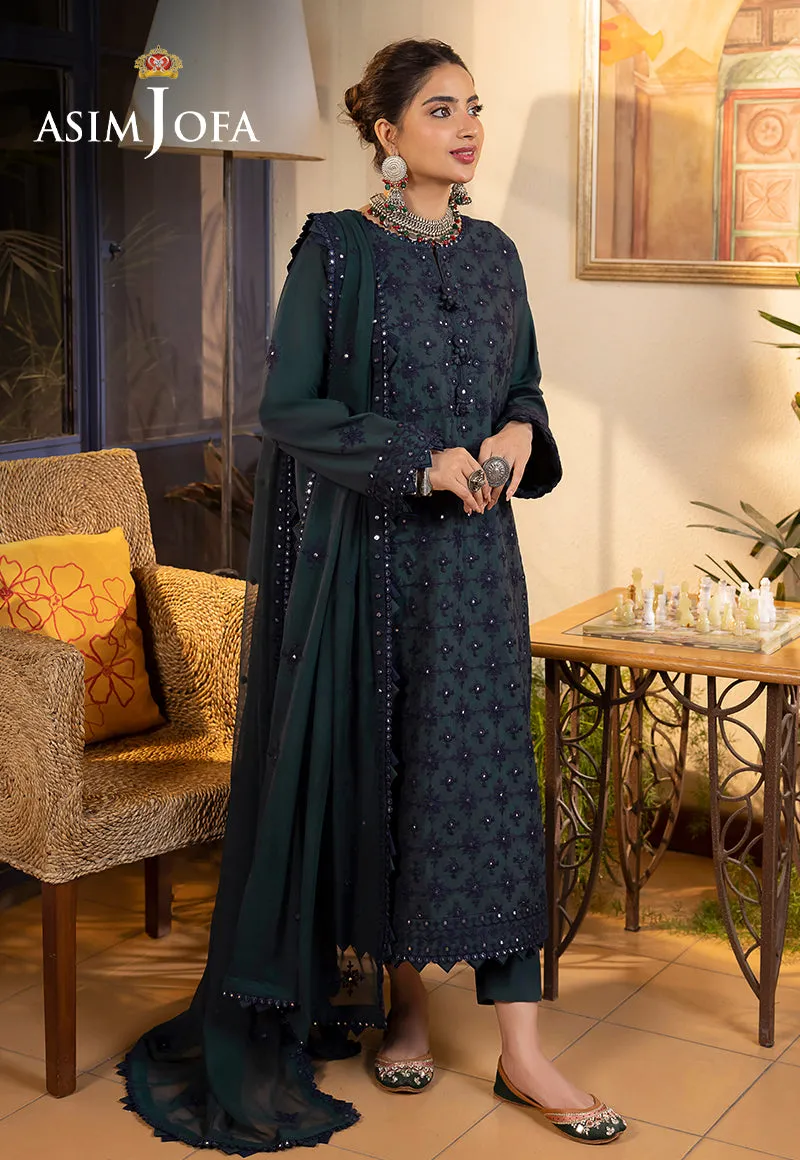 Asim Jofa Shadow Work Lawn Silk Collection – AJSW-24