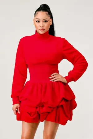 Athina Merry Go Around Ruffle long sleeve dress