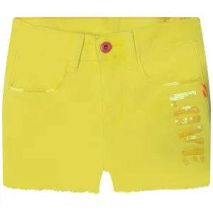 BB Yellow Sequin Love Shorts