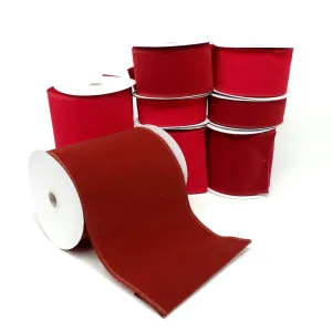 Christmas Velvet Wired Edge Ribbon, 10-Yard