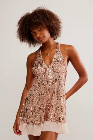 Free People Bejeweled Mini Dress