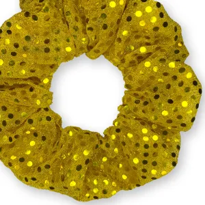 Metallic Sequin Scrunchies Available in 3 Sizes Gold