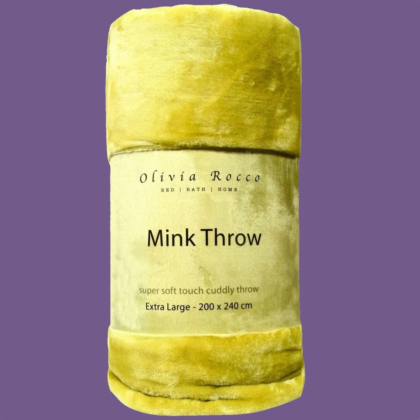 Mink Faux Fur Velvet Touch Extra Large Luxury Throw Blanket Soft Warm and Calming Colours for Bed & Sofa by OLIVIA ROCCO