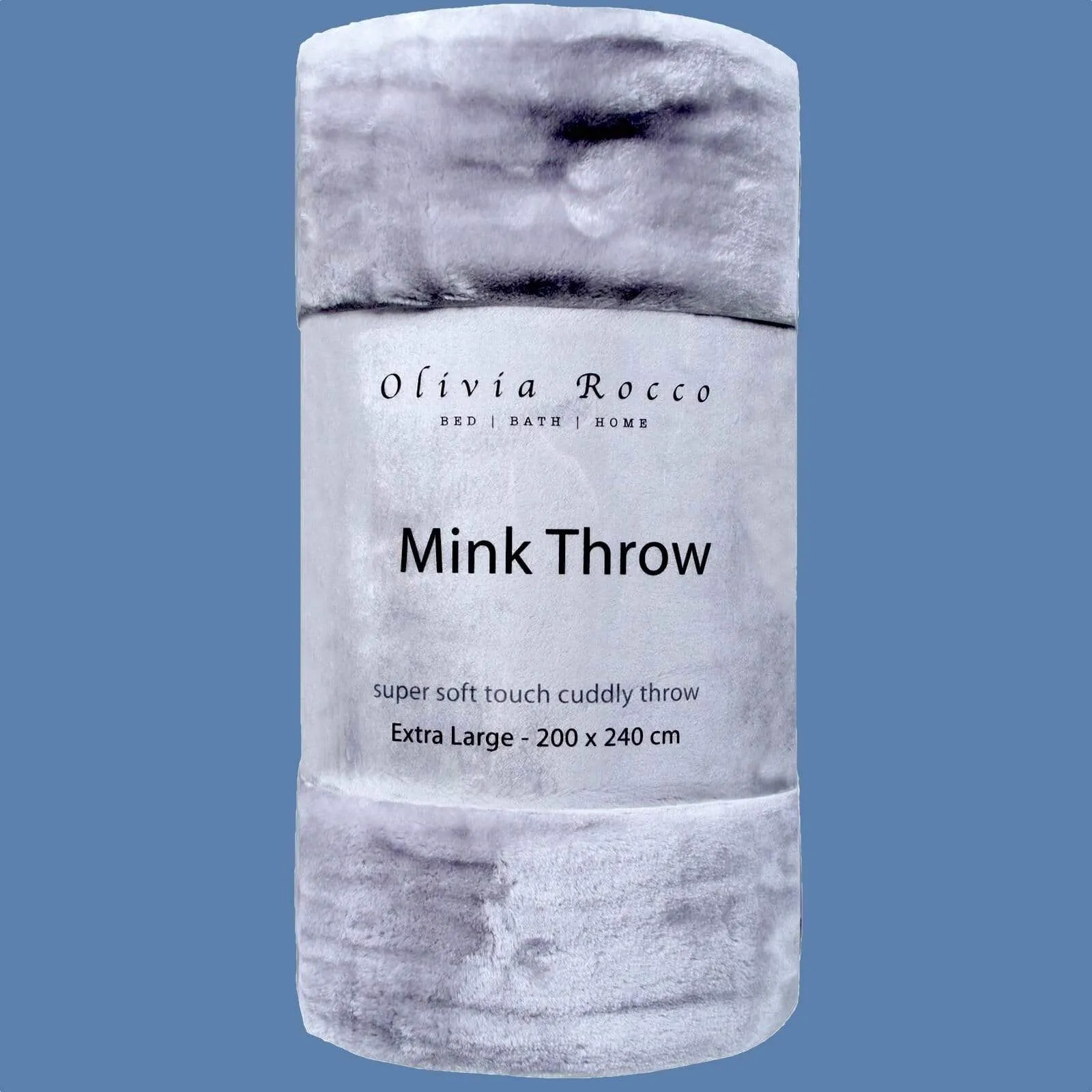 Mink Faux Fur Velvet Touch Extra Large Luxury Throw Blanket Soft Warm and Calming Colours for Bed & Sofa by OLIVIA ROCCO