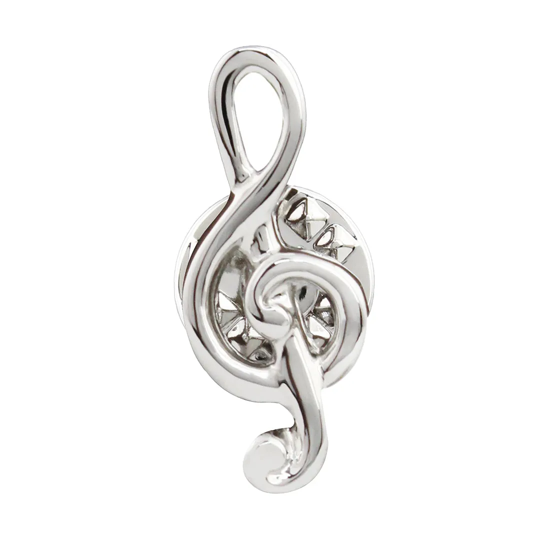 Peluche Symbol of Musi Silver Lapel Pin