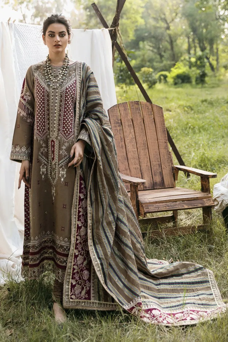 Qalamkar Embroidered Winter Collection with Shawl – KK-06