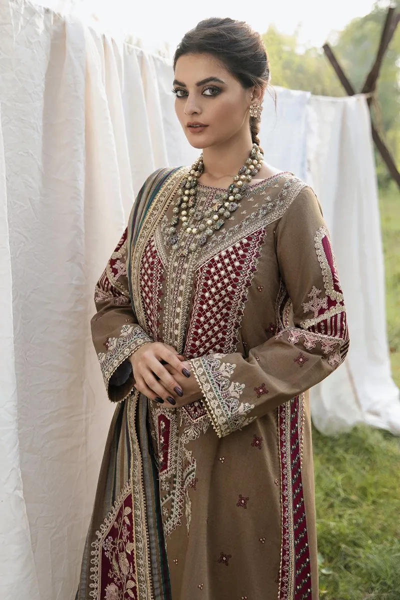 Qalamkar Embroidered Winter Collection with Shawl – KK-06