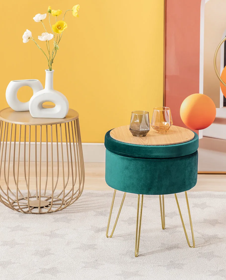 Savannah Round Storage Vanity Stool