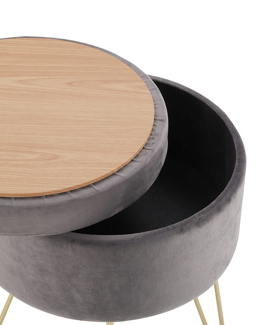 Savannah Round Storage Vanity Stool