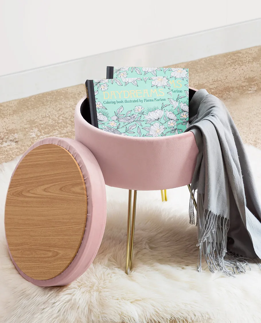 Savannah Round Storage Vanity Stool