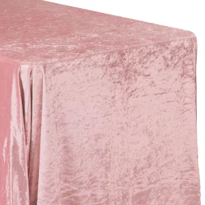 Velvet 90"x156" Rectangular Tablecloth - Dusty Rose/Mauve