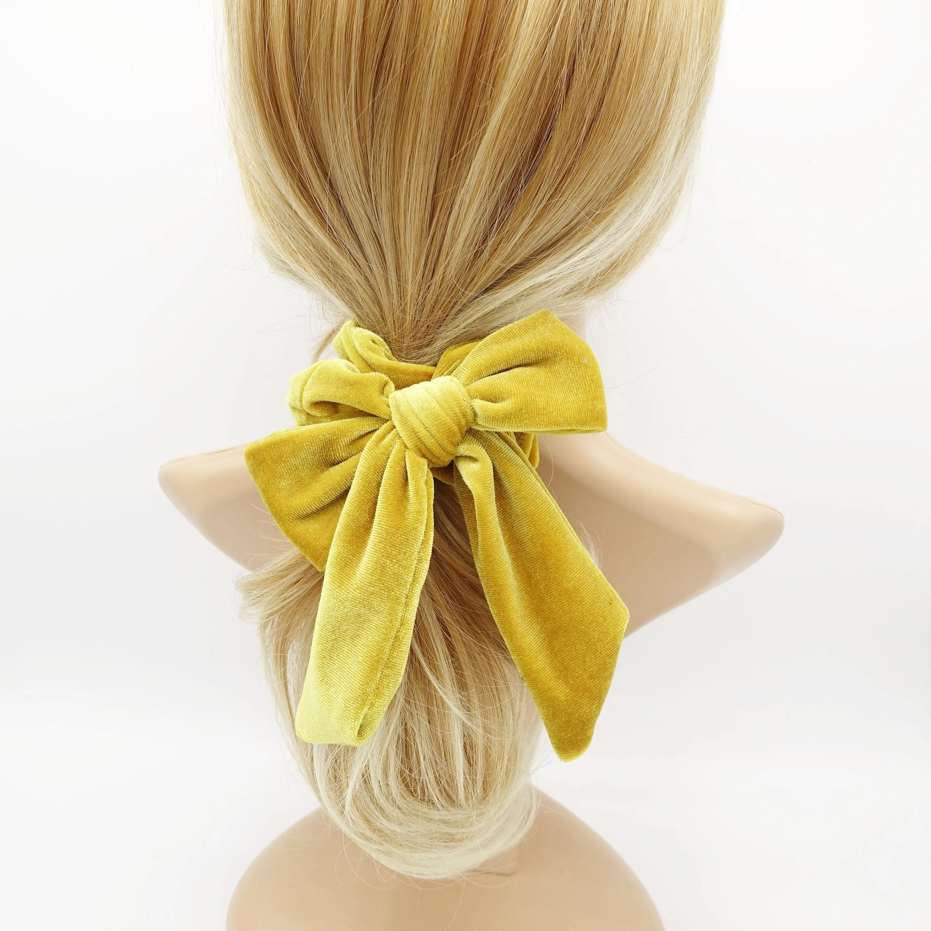 velvet bow knot scrunchies falling tail hair tie scrunchy hair accessories