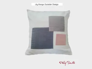 Velvet Cushion Covers by Polly Smith 45 x 45 cms (18x 18") Lily Range - Outsider Pattern